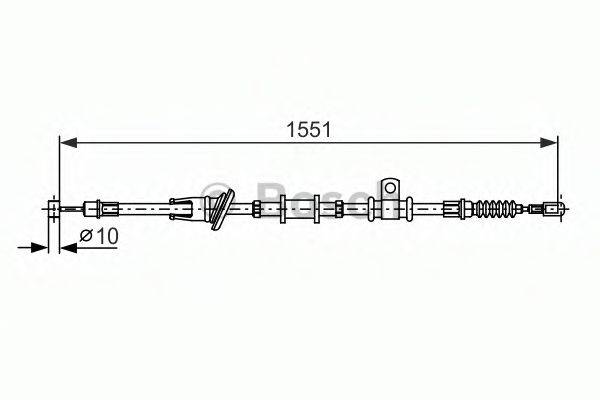 BOSCH 1987482400 Трос, стоянкова гальмівна система