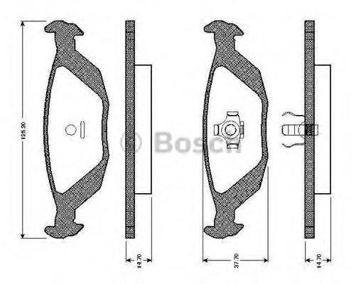 BOSCH 0986TB2083 Комплект гальмівних колодок, дискове гальмо