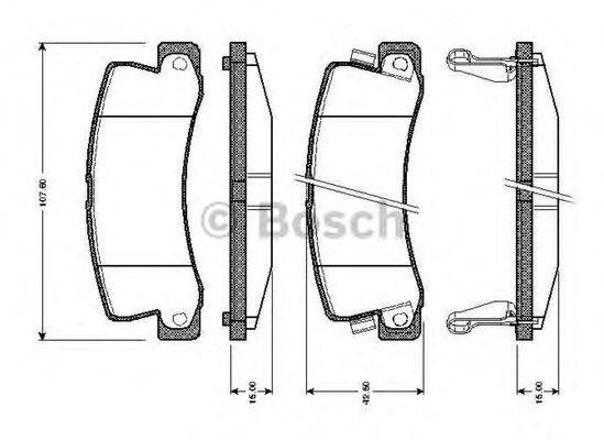 BOSCH 0986TB2110 Комплект гальмівних колодок, дискове гальмо