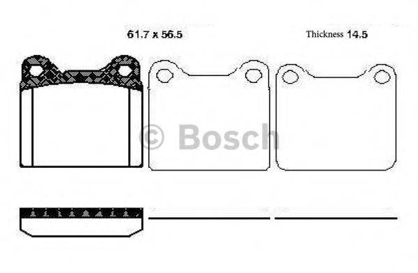 BOSCH 0986TB2134 Комплект гальмівних колодок, дискове гальмо