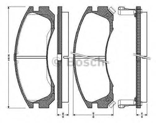 BOSCH 0986TB2194 Комплект гальмівних колодок, дискове гальмо