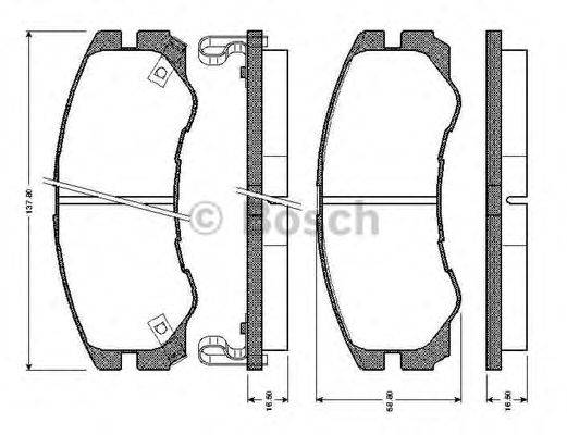 BOSCH 0986TB2234 Комплект гальмівних колодок, дискове гальмо