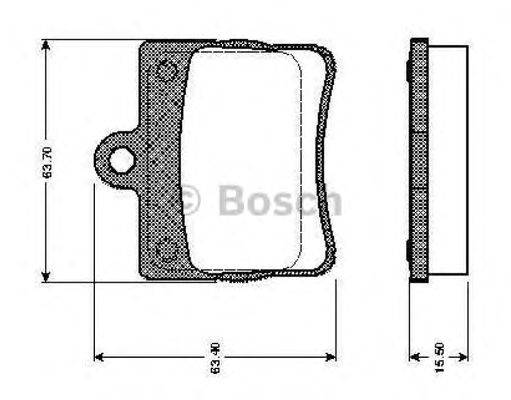 BOSCH 0986TB2309 Комплект гальмівних колодок, дискове гальмо