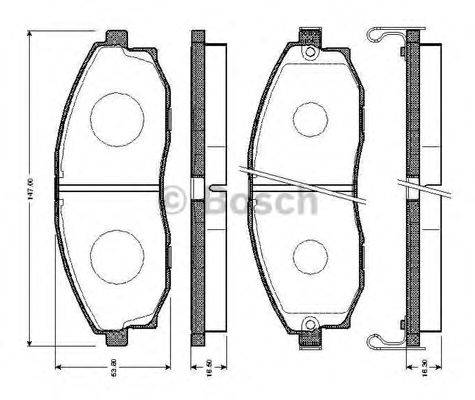 BOSCH 0986TB2345 Комплект гальмівних колодок, дискове гальмо