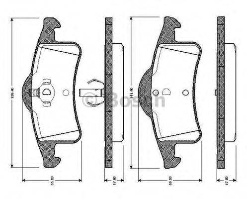 BOSCH 0986TB2373 Комплект гальмівних колодок, дискове гальмо