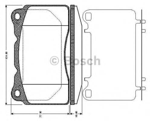 BOSCH 0986TB2770 Комплект гальмівних колодок, дискове гальмо