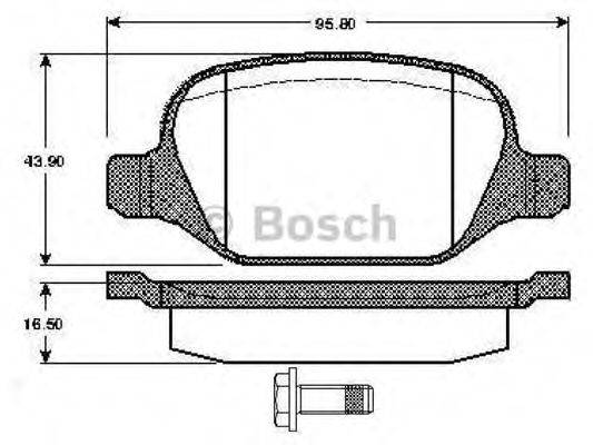 BOSCH 0986TB2797 Комплект гальмівних колодок, дискове гальмо