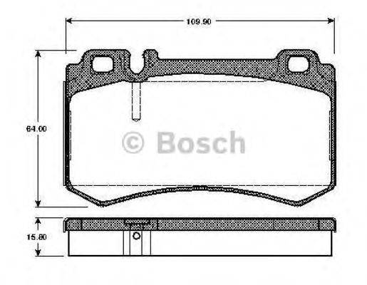 BOSCH 0986TB2453 Комплект гальмівних колодок, дискове гальмо