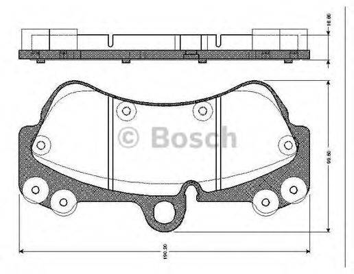 BOSCH 0986TB2454 Комплект гальмівних колодок, дискове гальмо