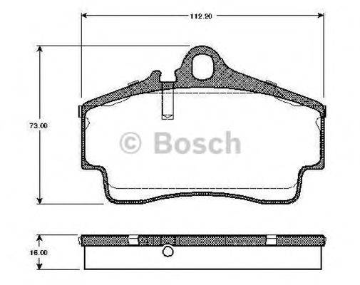 BOSCH 0986TB2765 Комплект гальмівних колодок, дискове гальмо