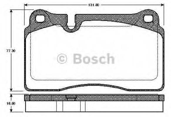 BOSCH 0986TB2931 Комплект гальмівних колодок, дискове гальмо