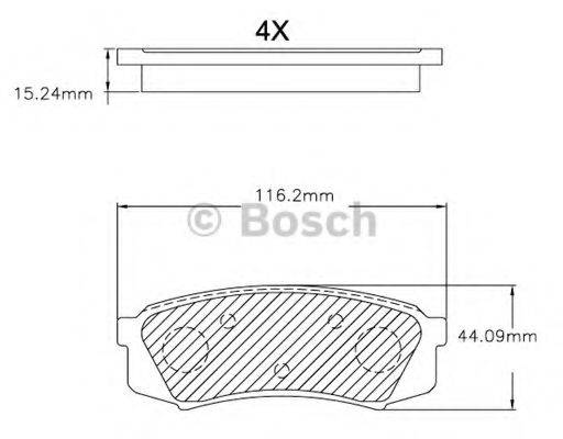 BOSCH F03B150032 Комплект гальмівних колодок, дискове гальмо