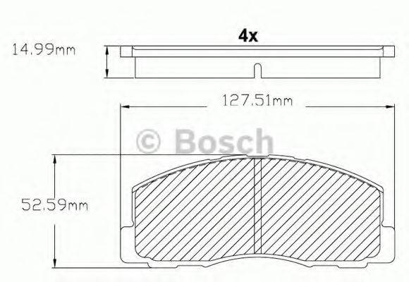 BOSCH F03B150215 Комплект гальмівних колодок, дискове гальмо