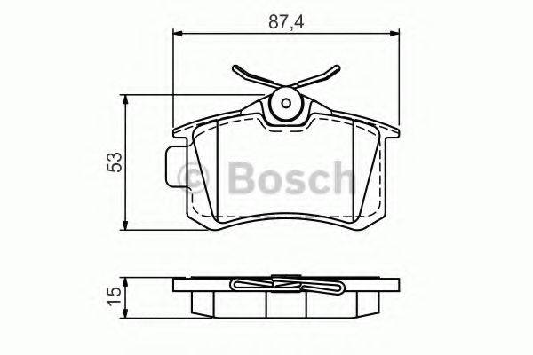 BOSCH 0986494520 Комплект гальмівних колодок, дискове гальмо