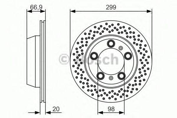 BOSCH 0986479R11 гальмівний диск