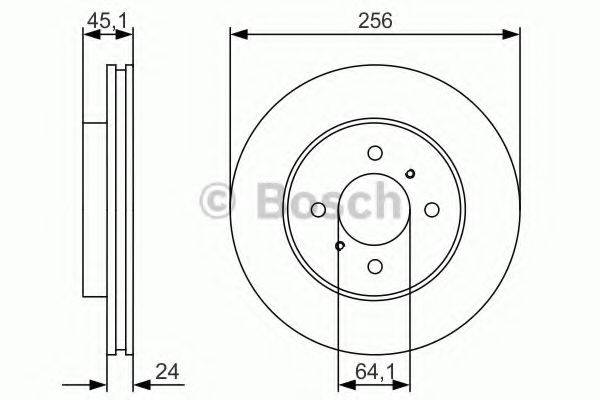 BOSCH 0986479R51 гальмівний диск