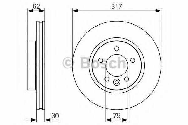 BOSCH 0986479S25 гальмівний диск