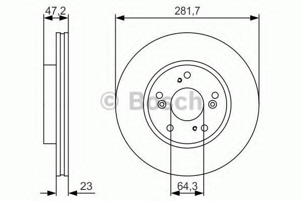 BOSCH 0986479S47 гальмівний диск