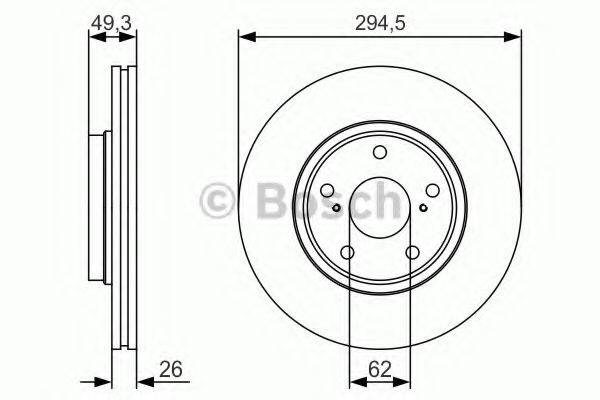 BOSCH 0986479S59 гальмівний диск