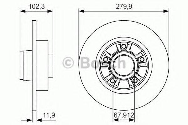 BOSCH 0986479S44 гальмівний диск