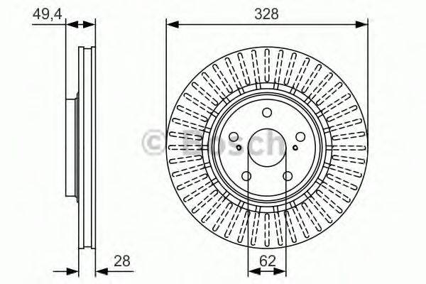 BOSCH 0986479T00 гальмівний диск