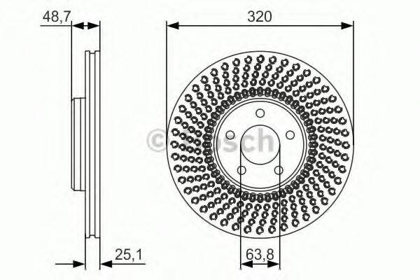 BOSCH 0986479680 гальмівний диск