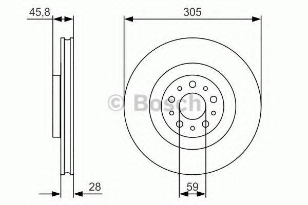 BOSCH 0986479736 гальмівний диск