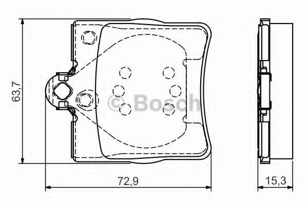 BOSCH 0986495080 Комплект гальмівних колодок, дискове гальмо