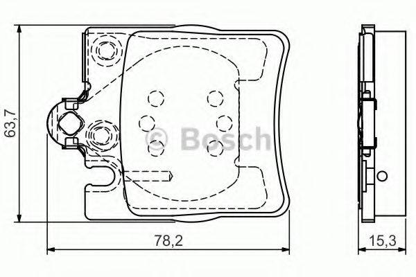 BOSCH 0986495081 Комплект гальмівних колодок, дискове гальмо