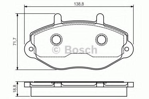 BOSCH 0986495112 Комплект гальмівних колодок, дискове гальмо