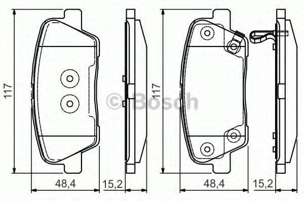 BOSCH 0986495165 Комплект гальмівних колодок, дискове гальмо