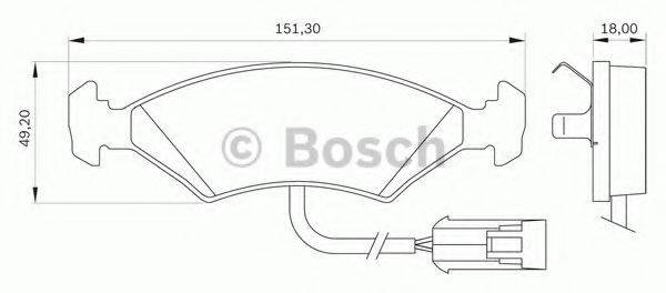 BOSCH 0986BB0002 Комплект гальмівних колодок, дискове гальмо