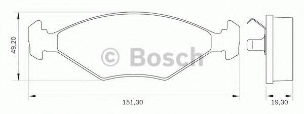 BOSCH 0986BB0008 Комплект гальмівних колодок, дискове гальмо