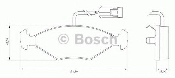 BOSCH 0986BB0027 Комплект гальмівних колодок, дискове гальмо