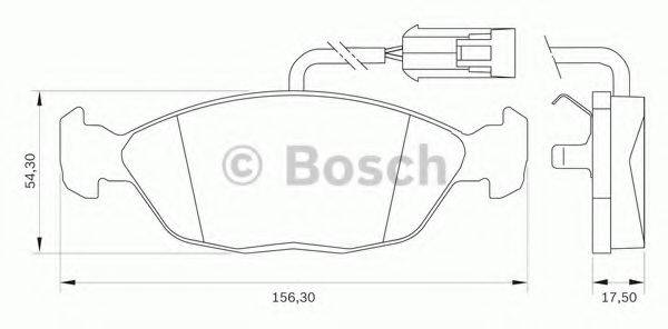 BOSCH 0986BB0036 Комплект гальмівних колодок, дискове гальмо