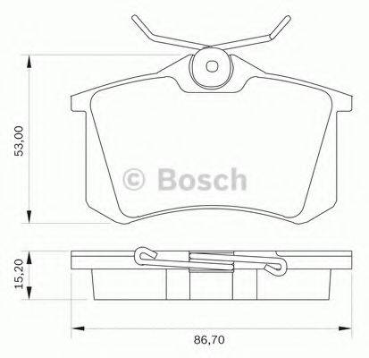 BOSCH 0986BB0059 Комплект гальмівних колодок, дискове гальмо