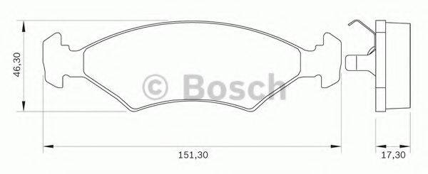 BOSCH 0986BB0099 Комплект гальмівних колодок, дискове гальмо