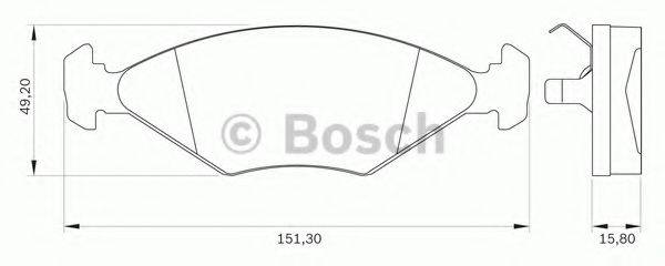 BOSCH 0986BB0106 Комплект гальмівних колодок, дискове гальмо