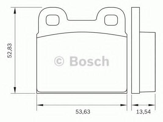 BOSCH 0986BB0251 Комплект гальмівних колодок, дискове гальмо