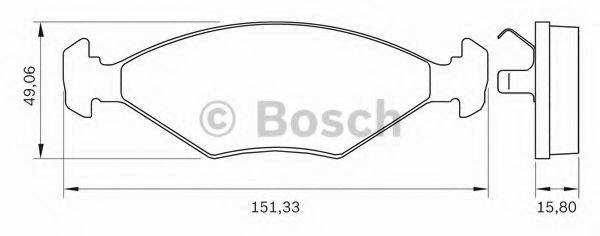 BOSCH 0986BB0263 Комплект гальмівних колодок, дискове гальмо