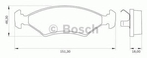 BOSCH 0986BB0264 Комплект гальмівних колодок, дискове гальмо