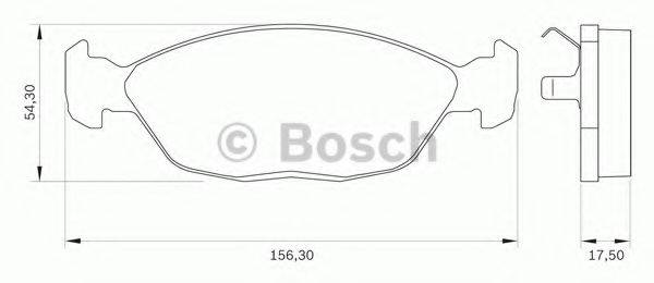 BOSCH 0986BB0268 Комплект гальмівних колодок, дискове гальмо