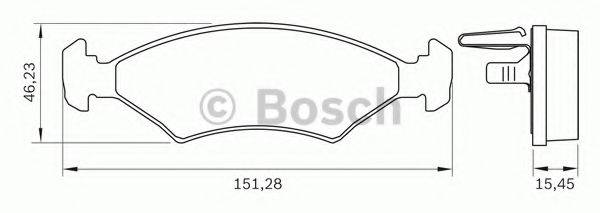 BOSCH 0986BB0279 Комплект гальмівних колодок, дискове гальмо