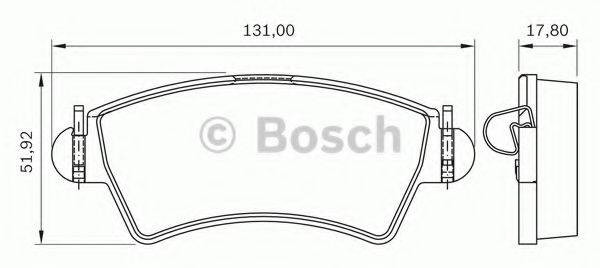 BOSCH 0986BB0515 Комплект гальмівних колодок, дискове гальмо