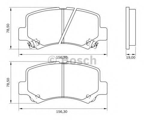 BOSCH 0986BB0799 Комплект гальмівних колодок, дискове гальмо