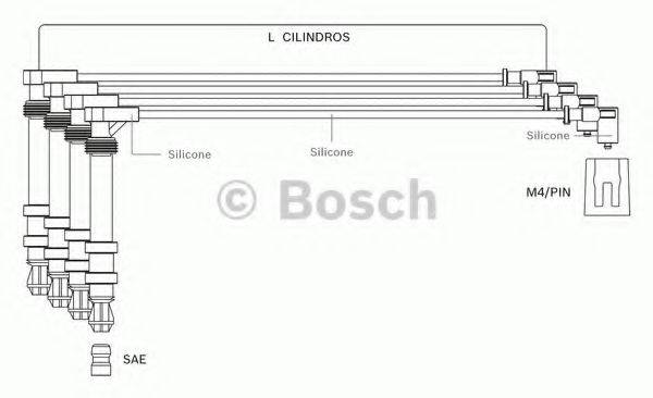 BOSCH F00099C071 Комплект дротів запалювання