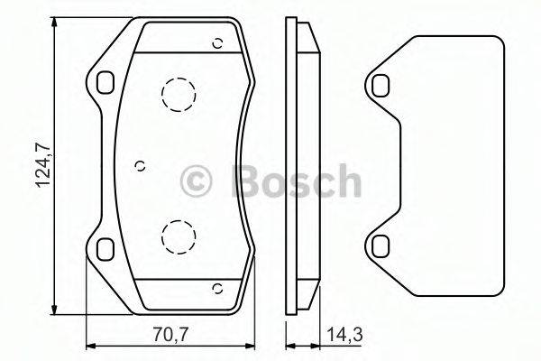 BOSCH 0986494551 Комплект гальмівних колодок, дискове гальмо