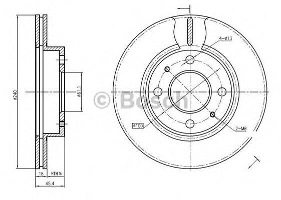 BOSCH 0986BB4313 гальмівний диск