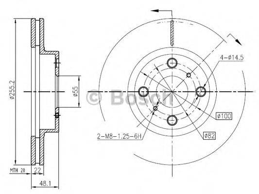 BOSCH 0986BB4350 гальмівний диск