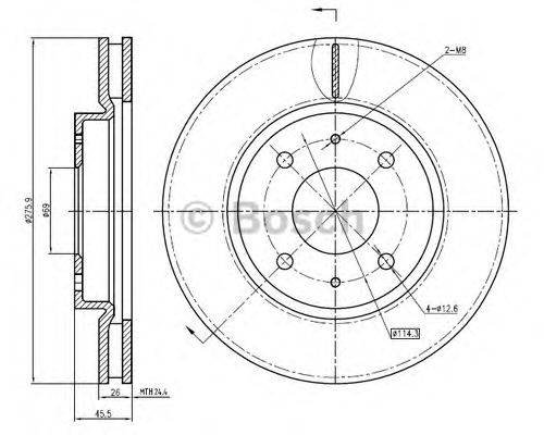 BOSCH 0986BB4358 гальмівний диск